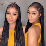 36 Inch Braid Wigs Lace Front Wig Cornrow