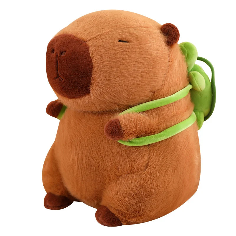 Cute Fully Filled Capybara Plush Animal With Turtle