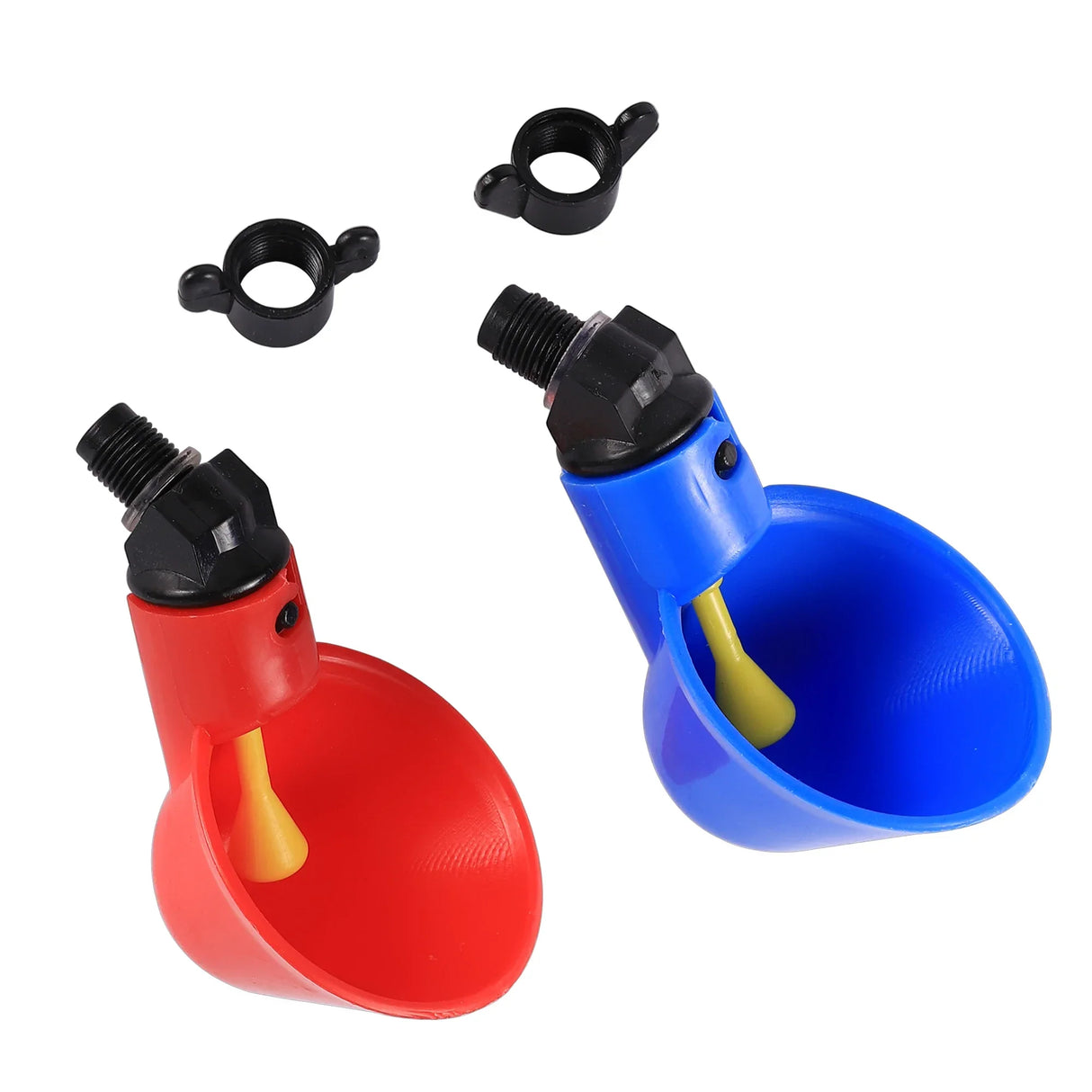 100 Pcs Red/Blue Automatic Chicken Drinking Fountains with