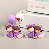1Pair Cute Creative Cartoon Purple Pajamas Couple Car