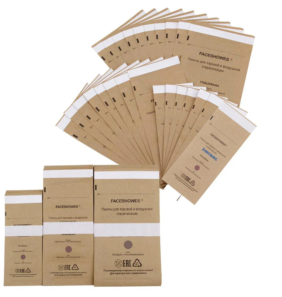 200Pcs Disposable Manicure Pouch Nail Sterilizer Disinfection Bag