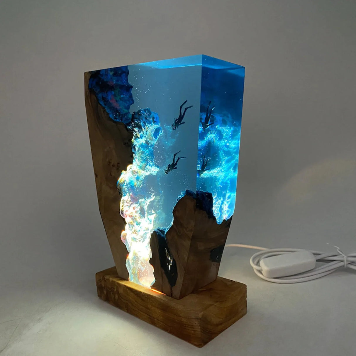 Seabed World Organism Resin Table Light Creactive Art