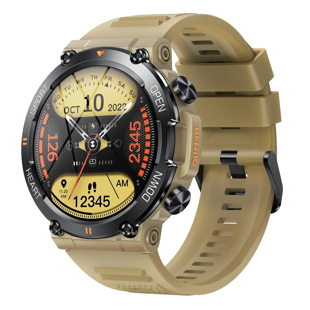 Military Men Smart Watch 400mAh BT HD Calling