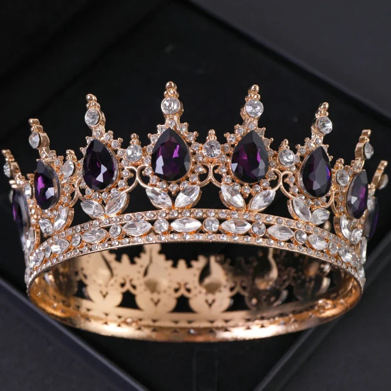 Baroque Crystal Tiaras And Crowns Rhinestone Prom Diadem