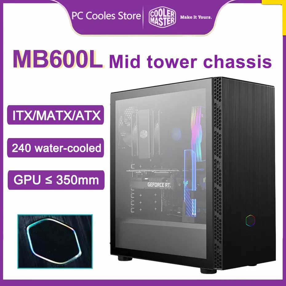 Cooler Master MB600L V2 Mid Tower Chassis Side