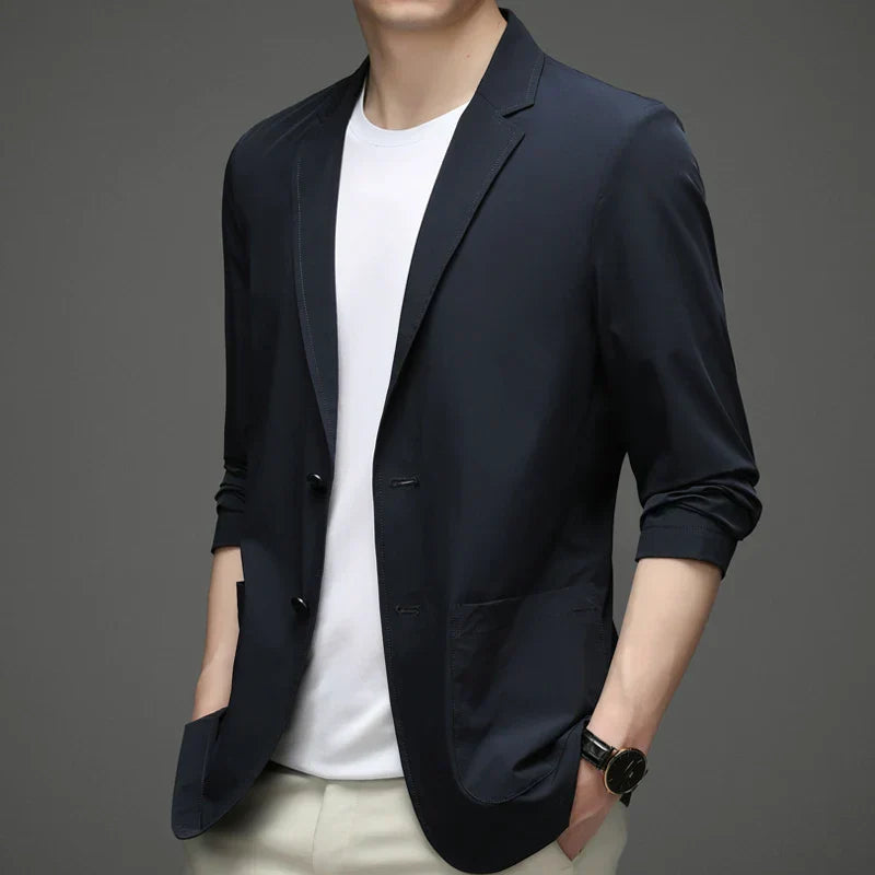 Men's Suit Jacket Summer Ultra-Thin Breathable High Elastic