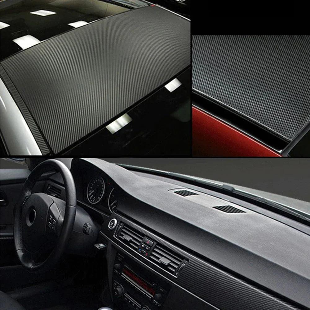 30cmx127cm 3D Carbon Fiber Vinyl Car Wrap Sheet