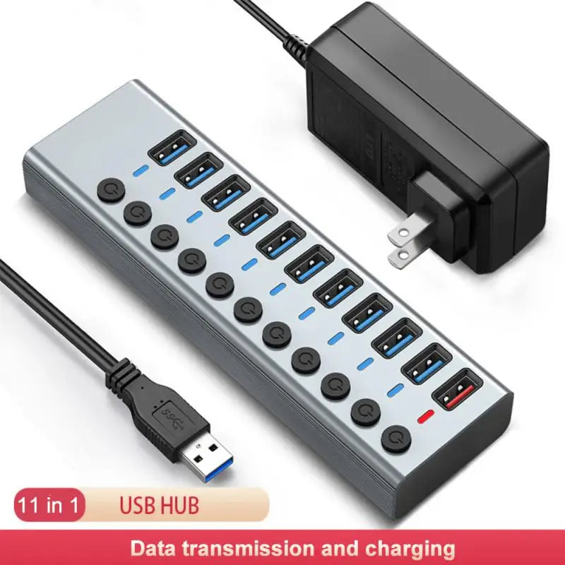 HUB 3.0 External Power Adapter 5/8/11 Ports USB