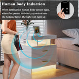 Auto LED Nightstand With Wireless Charging Station &