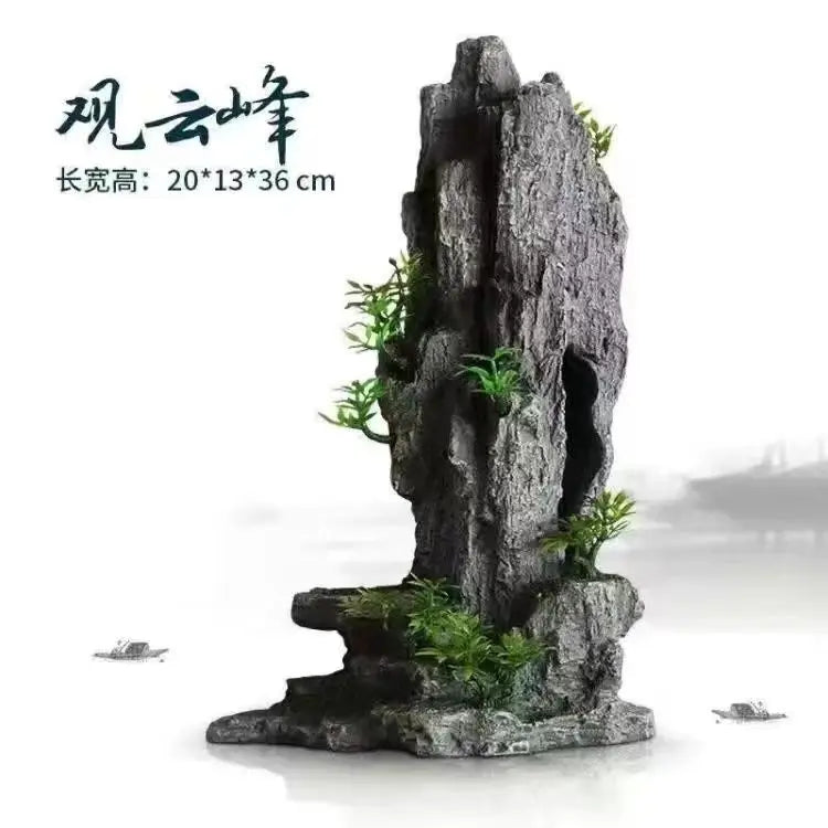 Fish Tank Landscaping Simulation Rockery Layout Aquarium Decoration