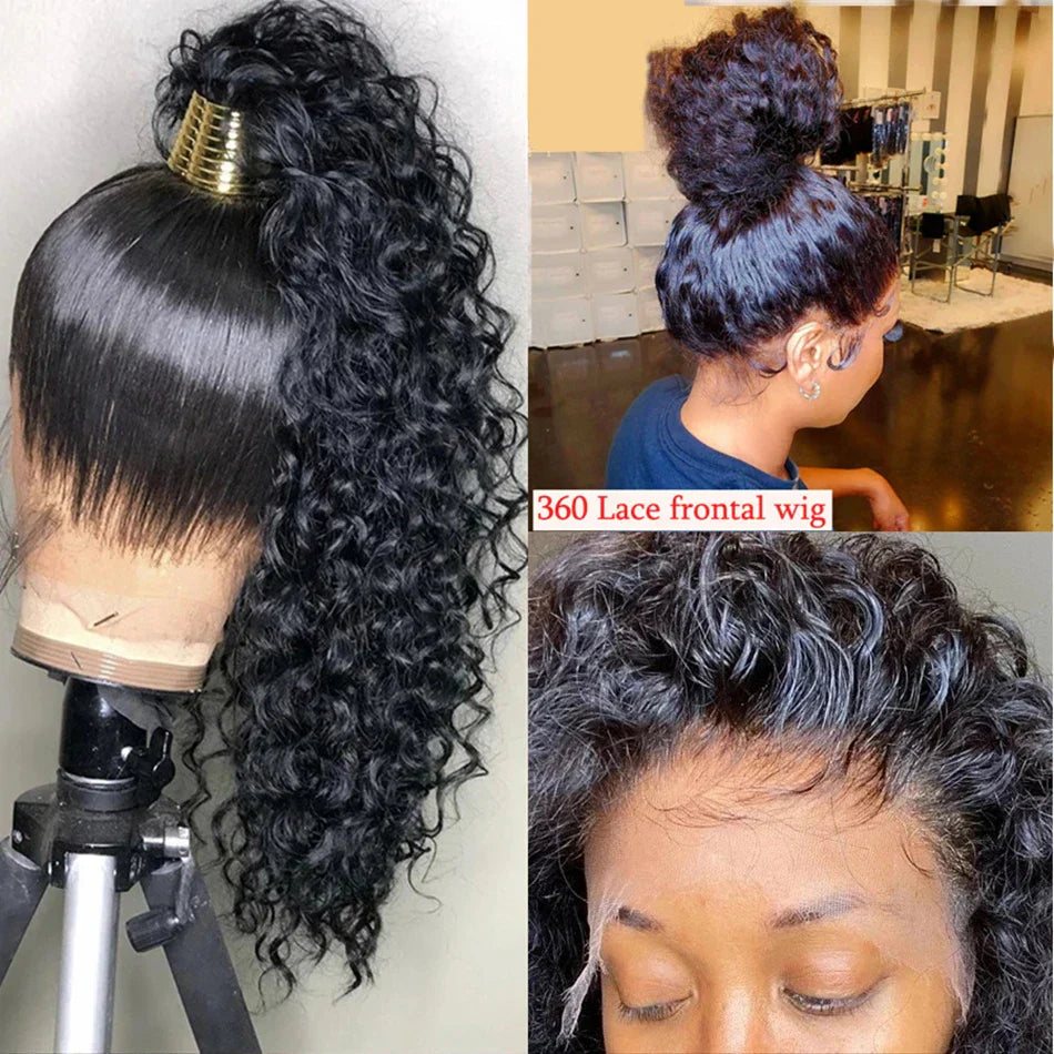 4x4 5x5 Lace Closure Water Wave Wig 13x6