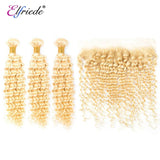 Elfriede #613 Blonde Deep Wave Bundles with Frontal