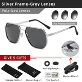 CLLOIO Fashion High Quality Photochromic Sunglasses Men Women
