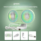Car Fan New Dualhead USB Electric Fan Multifunction