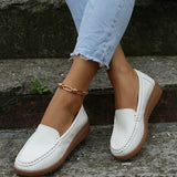 Casual Women's Shoes Women Design White Red Loafers
