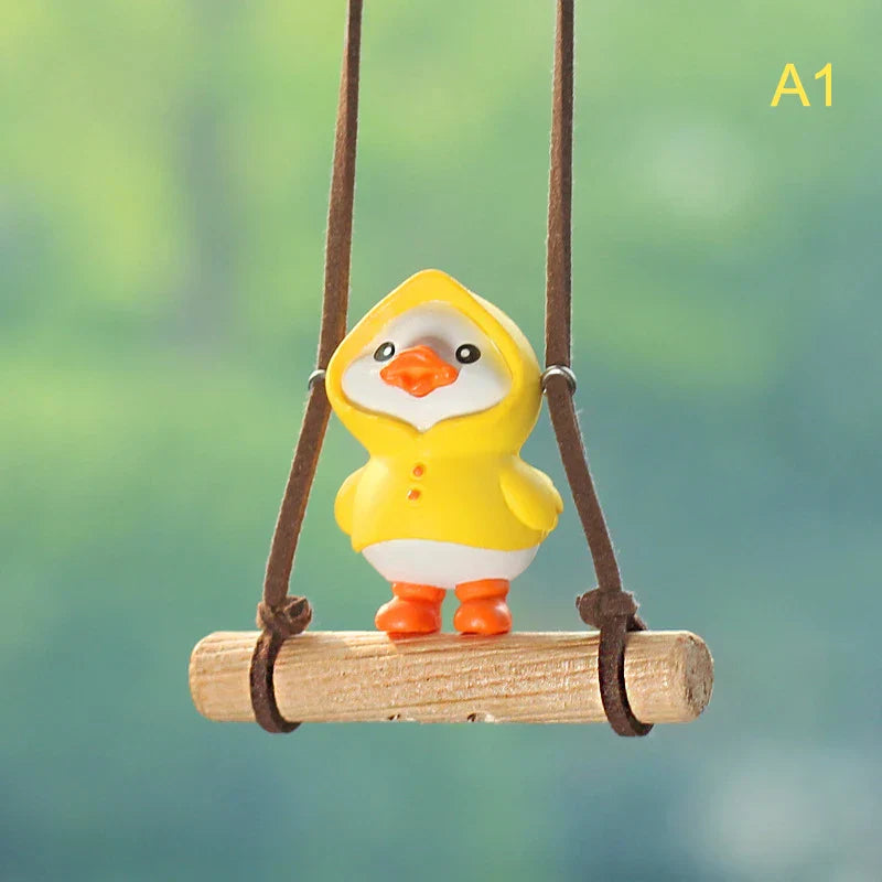 Cartoon Cute animated car accessories Swinging Duck pendant