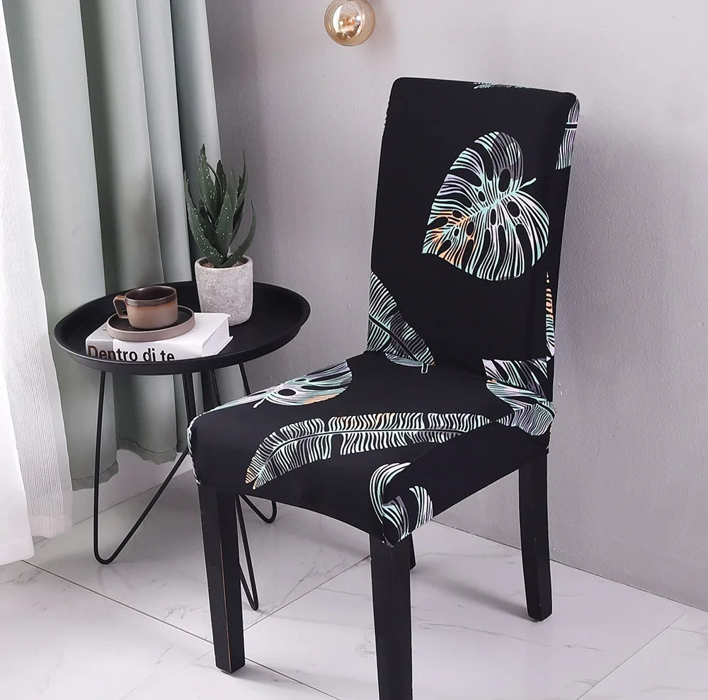 Printed Chair Cover Elastic Seat Chair Covers Removable