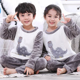 New Winter Kids Pajamas Velvet Thickened Warm Casual
