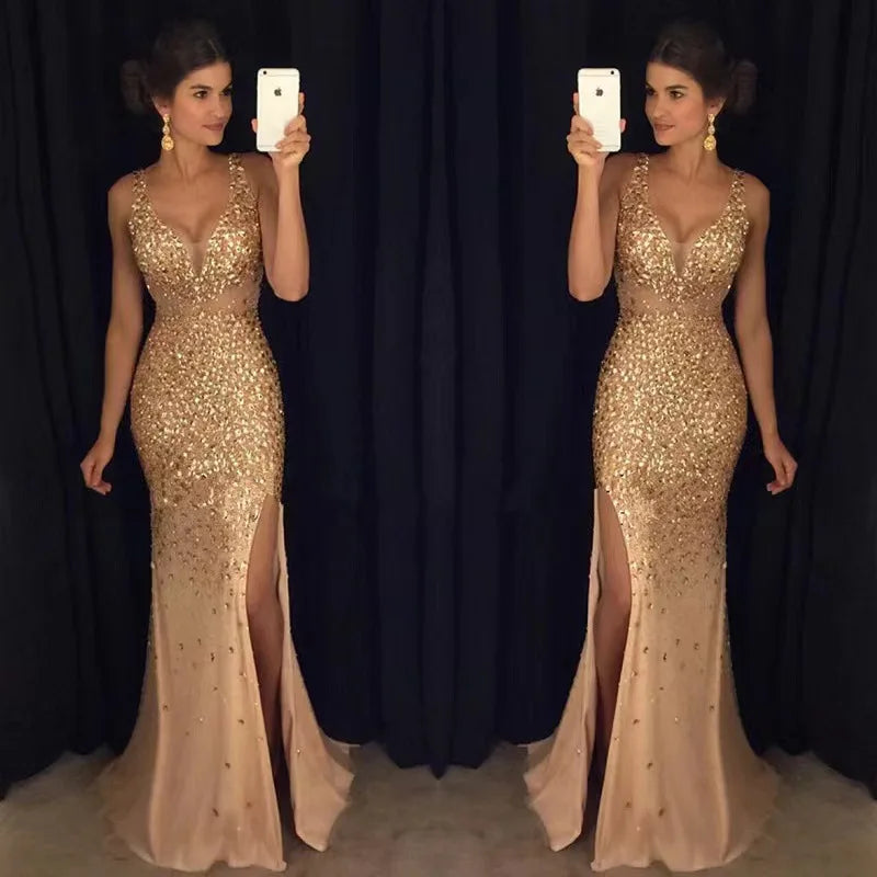 Long Elegant Evening Party Wear Dresses Luxury Wedding