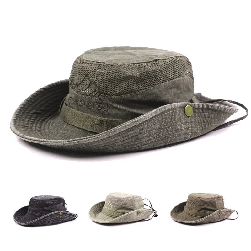 Men's Cap Summer Mesh Breathable Retro 100% Cotton