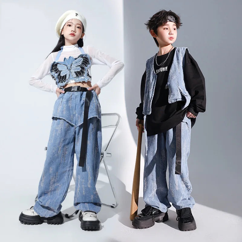 Fashion Hip Hop Dance Rave Clothes for Kids