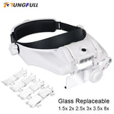 LED Headband Magnifier Hands Free Magnifying Glasses