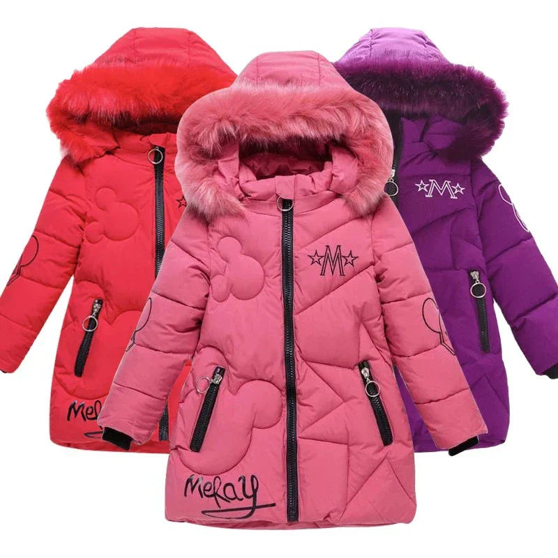 Big Size Winter Girls Jackets Keep Warm Thicken