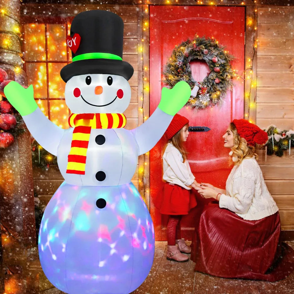 2.2M Christmas Snowman Inflatable Model Rotate LED Light