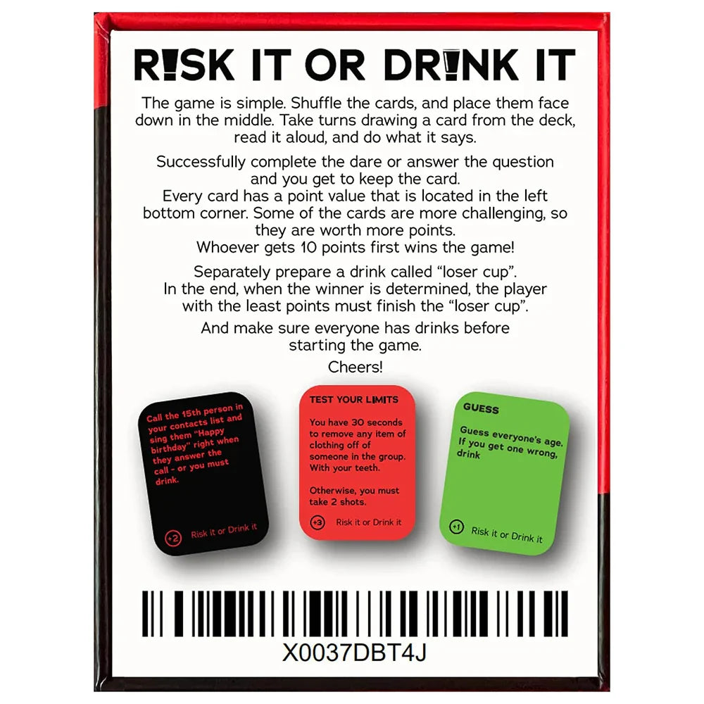 Risk It Or Drink It Fun Party Game