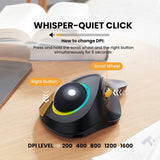 ProtoArc EM03 Wireless Bluetooth Trackball Mouse Rechargeable Ergonomic