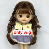 Doll Wig Bangs Ponytail Curly Soft Mohair Wig