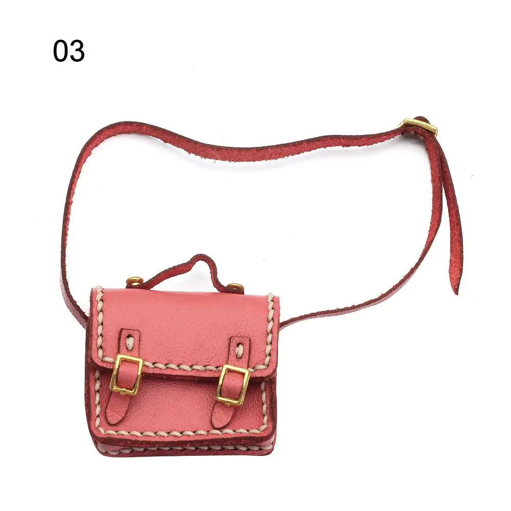 New 1/6 1/8 1/12 Dolls Backpack PU Leather