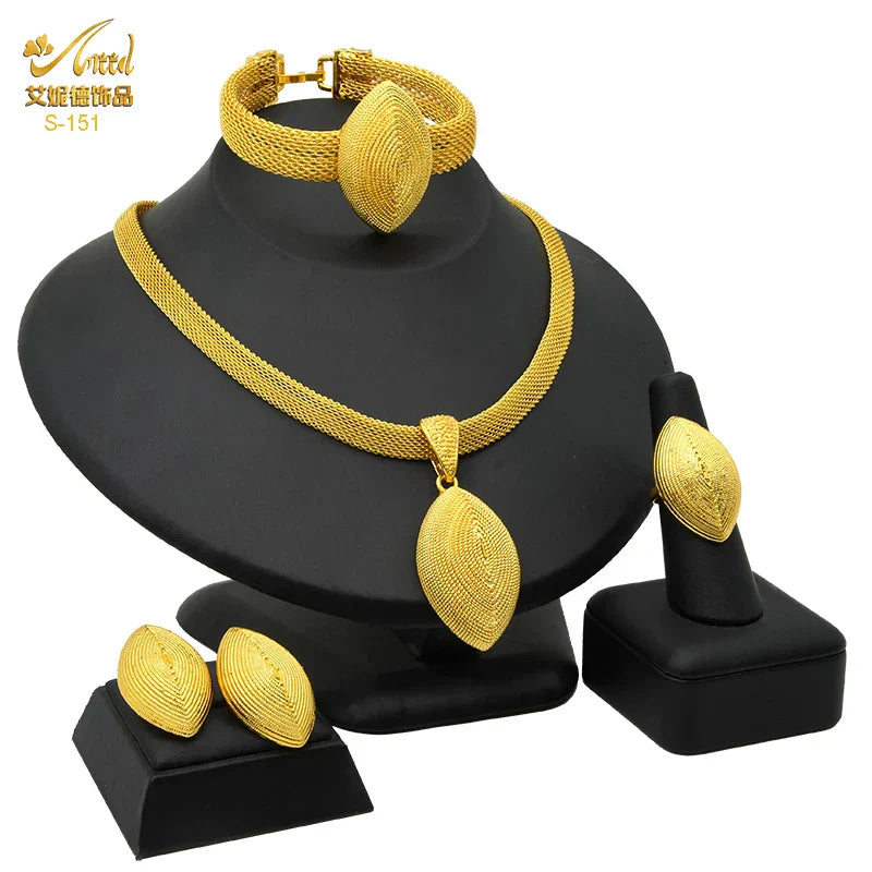 Indian Luxury Necklace Jewelry Sets For Women Dubai