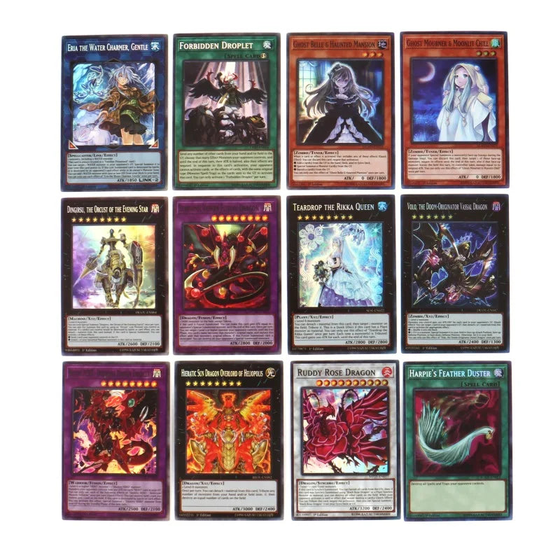 100Pcs No Repeat Holographic Yugioh Card in English