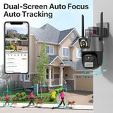 Outdoor Wifi PTZ Camera 4K 8MP HD Dual-Lens