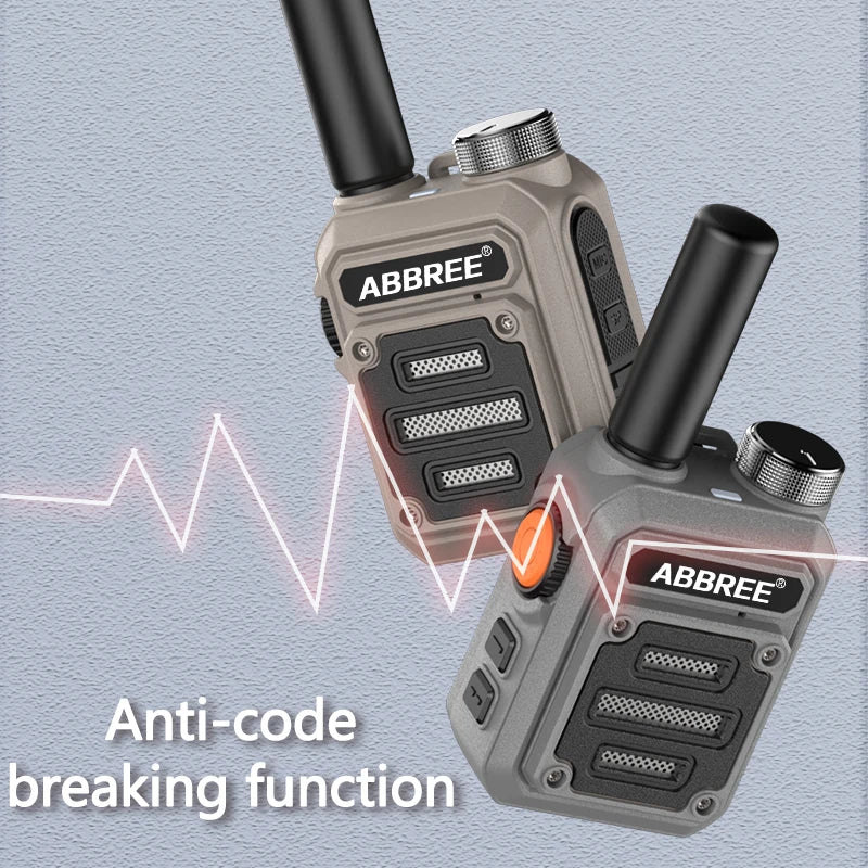 2PCS ABBREE AR-63 Mini Walkie talkie Wireless Copy