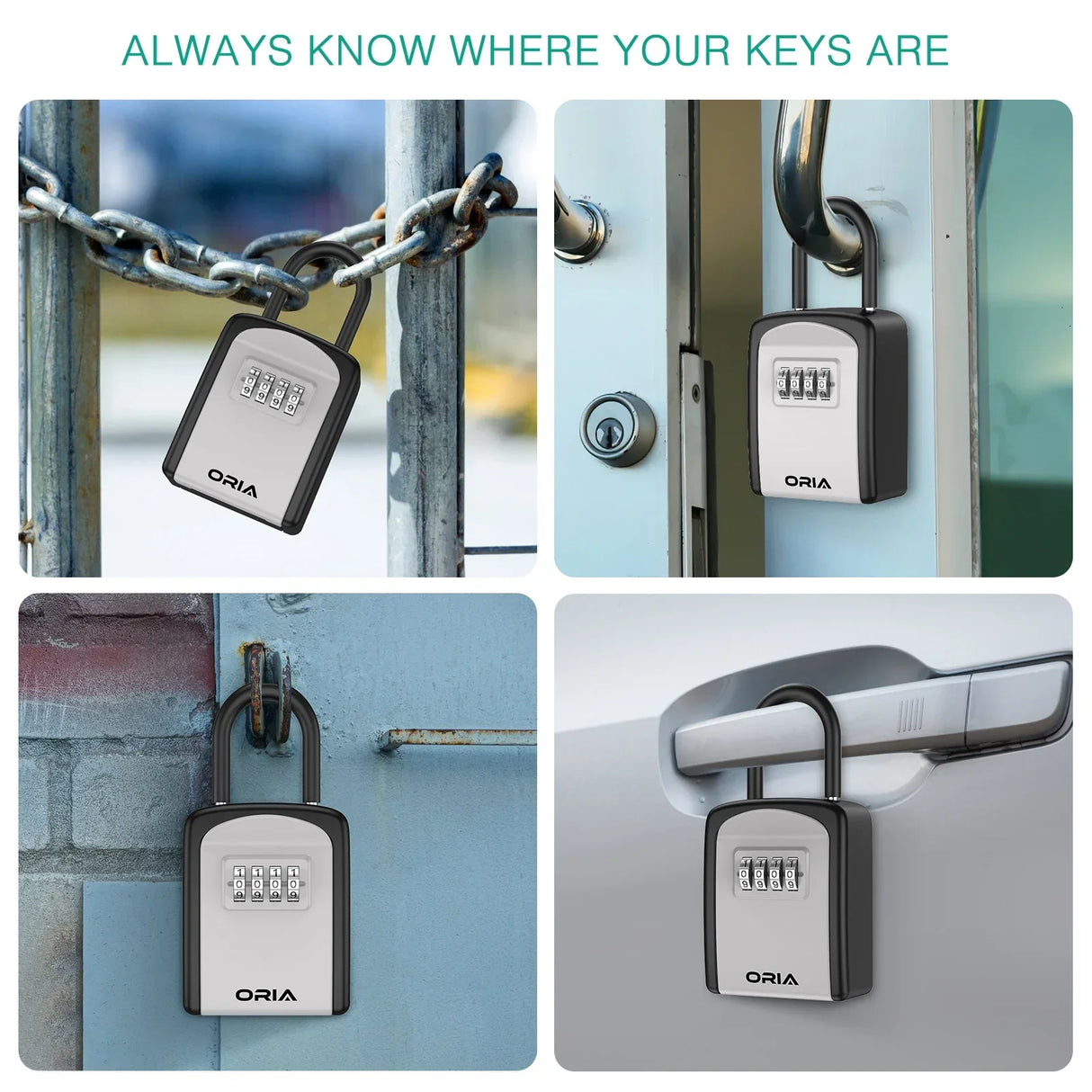 ORIA Password Key Box Outdoor Key Safe Lock