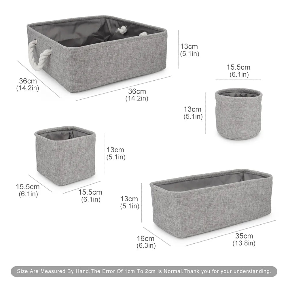 4pcs/set Customized Name Dog Clothes Storage Basket Pet