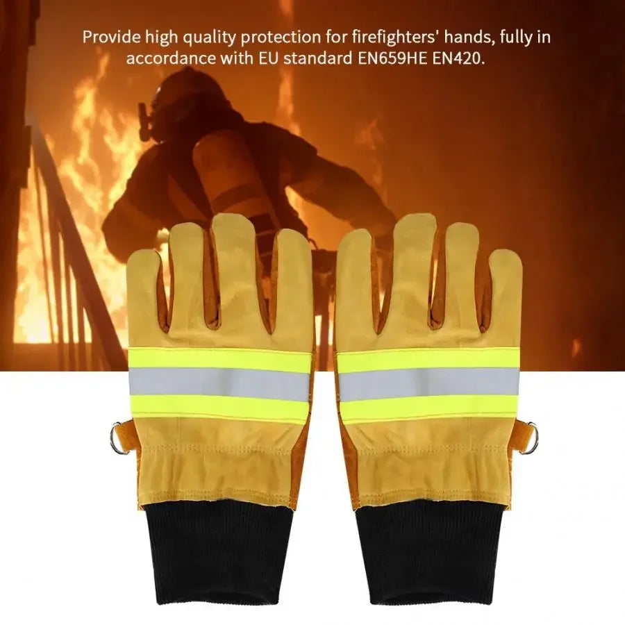 Cow Leather Fire Gloves Heat Resistant Radiant Work