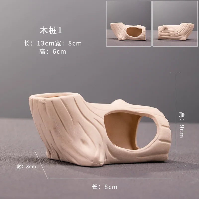 Clay Aquarium Decoration Ceramics Fish Tank Landscaping Shrimp