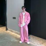 Men's Two-piece Suits High Street Denim Jacket Loose