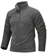 TACVASEN 1/4 Zipper Collar Spring Fleece Sweaters Mens