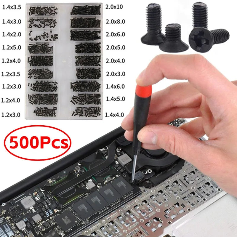 500Pcs 18 Size Laptop Notebook Computer Replacement Screws