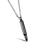 Bullet Necklace for Men Hiphop Silver Gold Black