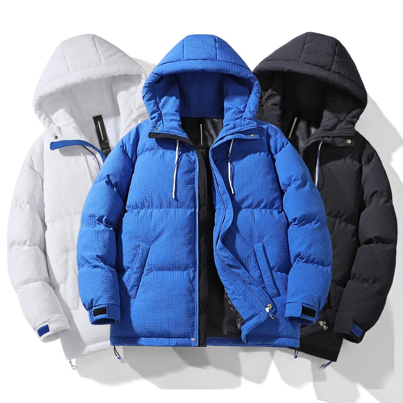 2023 New Men's Winter Jacket Fake Two-Piece Thicken