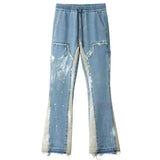 Jeans high street do old brush paint hand-painted