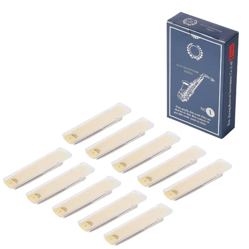 10Pcs Eb Alto Sax Reeds Hardness Strength 1.0