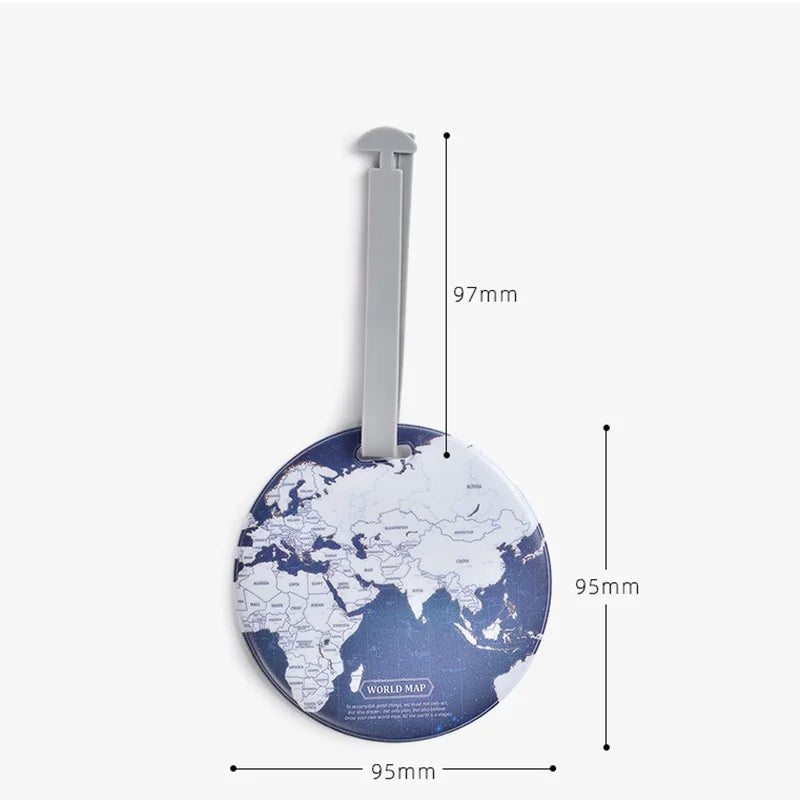 Fashion Map Luggage Tag Silica Gel Suitcase ID