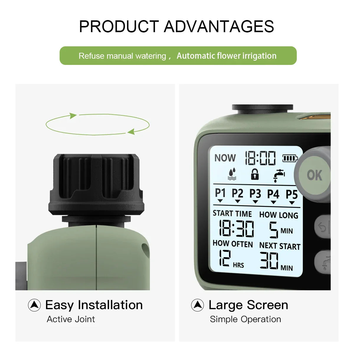 Eshico Garden Water Timer Automatic Watering System Greenhouse