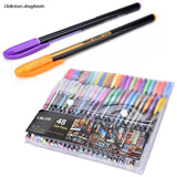 48 Colors Gel Pens Refills Rollerball Pastel Neon